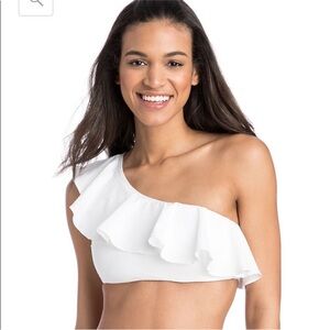 Vineyard Vines Seasucker One Shoulder Bikini Top